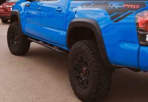 Toyota Tacoma Rock Sliders - Cali Raised LED - Trail Edition / No Kick Out - Raw - `05-`23